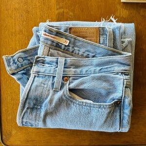 Levi's Wedgie Straight Light Blue Denim Jeans